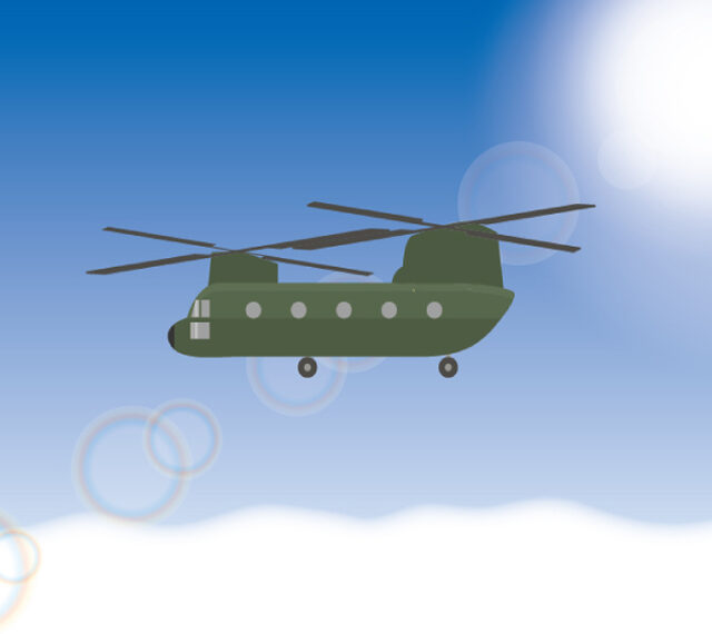 ＣＨ-47航空機体験搭乗